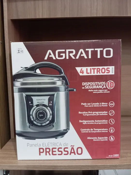 PANELA DE PRESSÃO ELÉTRICA 4LT NOVA