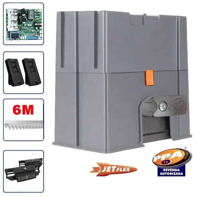 Kit Motor de Portão Eletrônico Industrial Ppa DZ 1400Kg 1Hp Jetflex Bivolt Linha Rápida - Foto 4