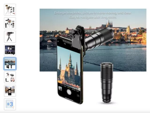 Lentes Apexel Super Luneta 22x Foto Vídeo Lua - Foto 2