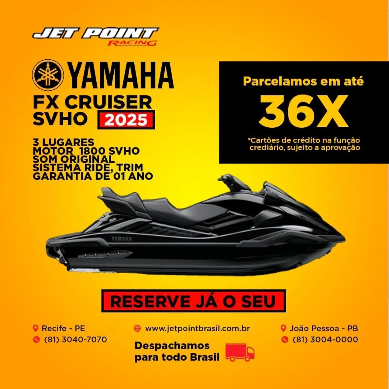 JET SKI YAMAHA 2025/2026 É NA JET POINT®, Recebemos seu JET, Parcelamos 36x - Foto 6