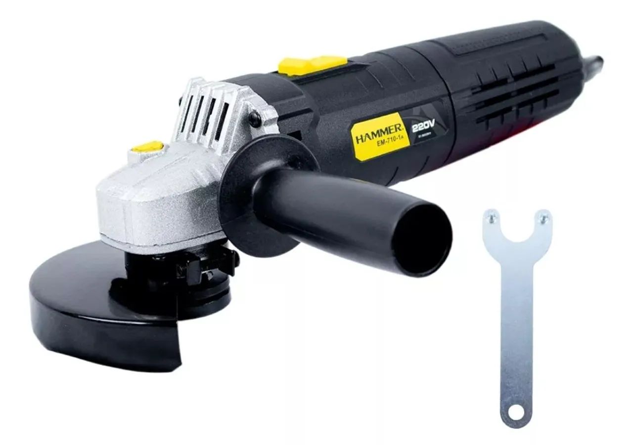 Esmerilhadeira/Lixadeira 710W, 127V + Disco abrasivo Hammer - Foto 6