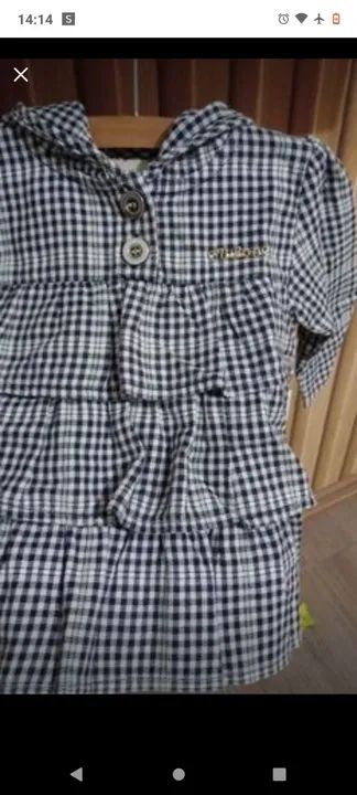 Batinha e vestido xadrez,lindas peças sem avarias . - Foto 4