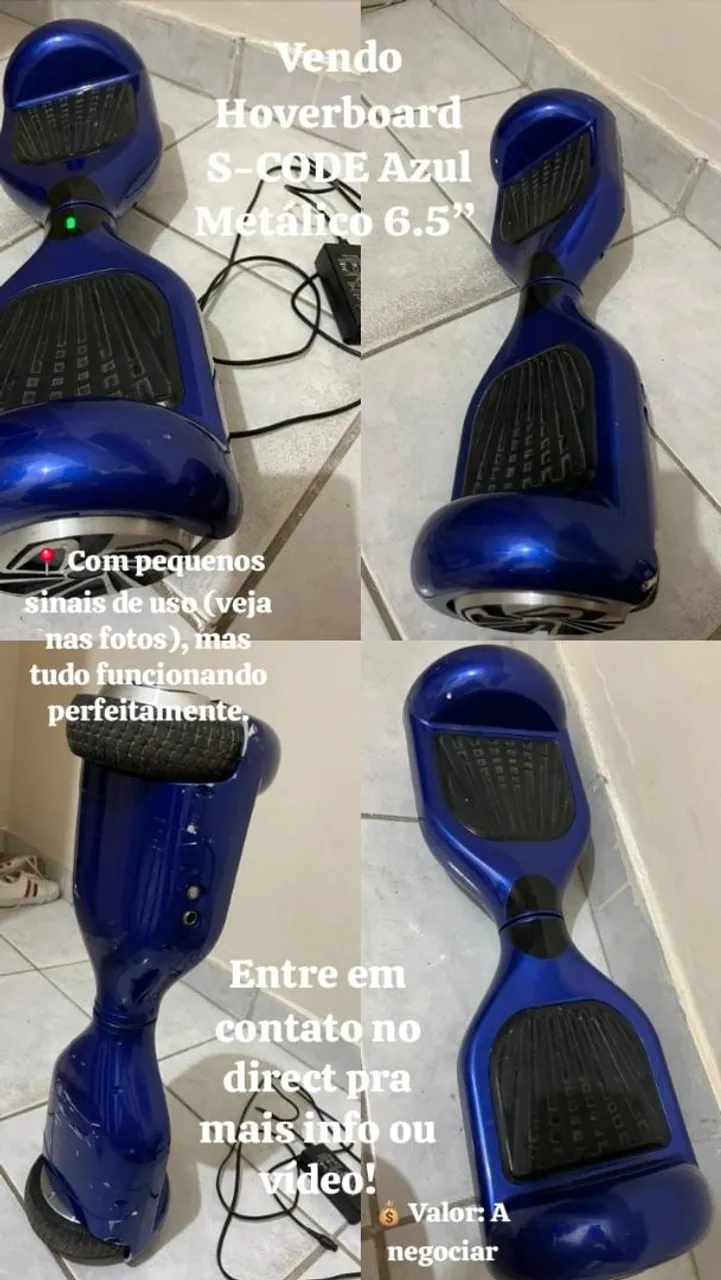 Hoverboard S-CODE Azul Metálico 6.5"