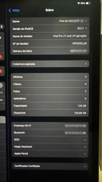 iPad Pro 4ª geração 11 pol - Wifi - 128GB - SpaceGray - Foto 5