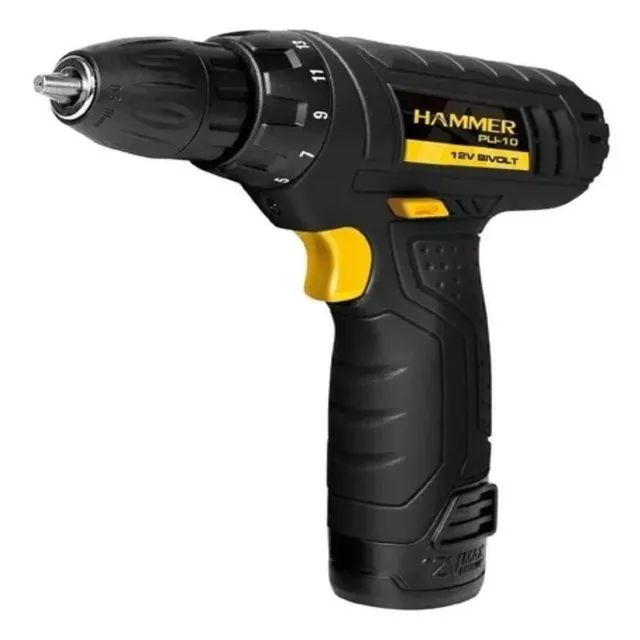 Parafusadeira Furadeira Profissional Hammer 12V Bateria Bivolt com Garantia - Foto 2