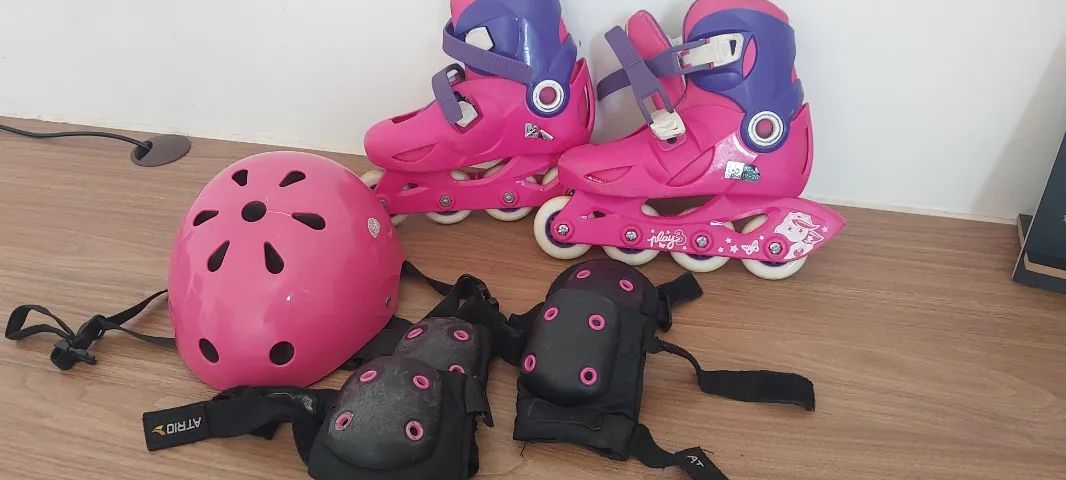 Kit Completo Patins + Capacete + Cotoveleira - Foto 2