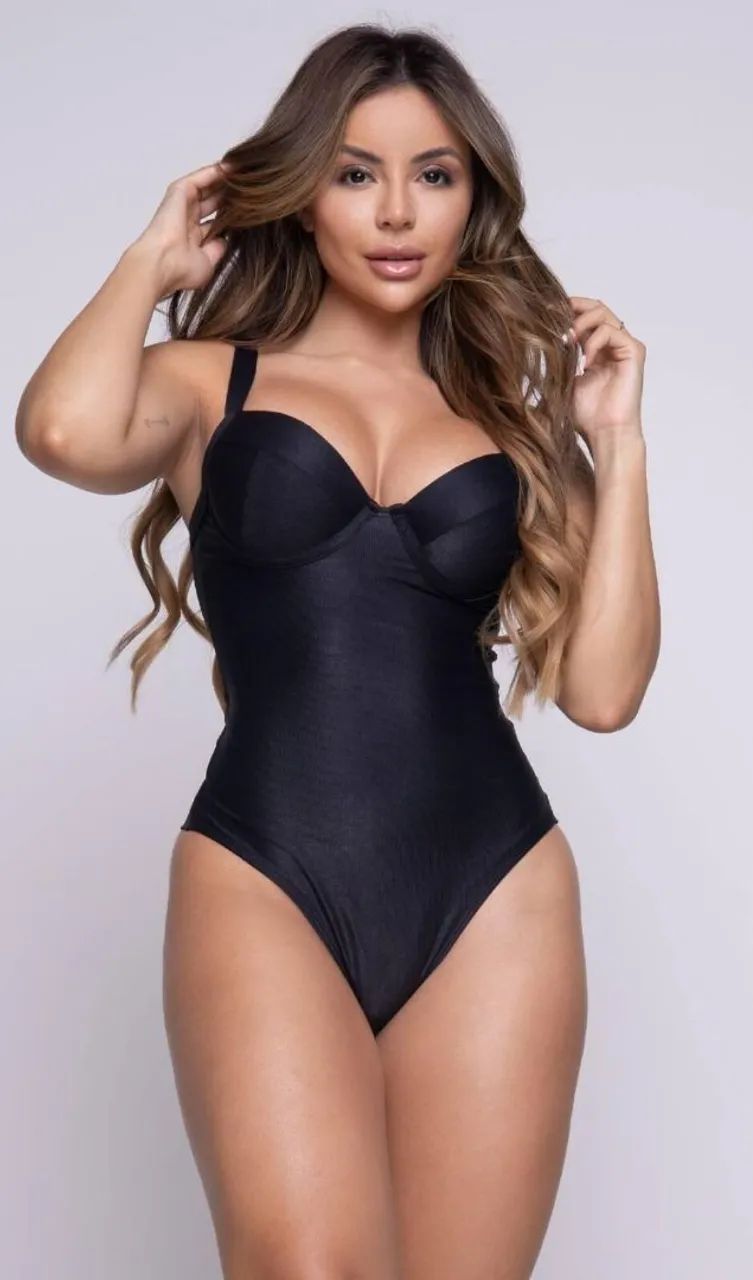 Body Preto Elegante com Bojo - Moda Praia