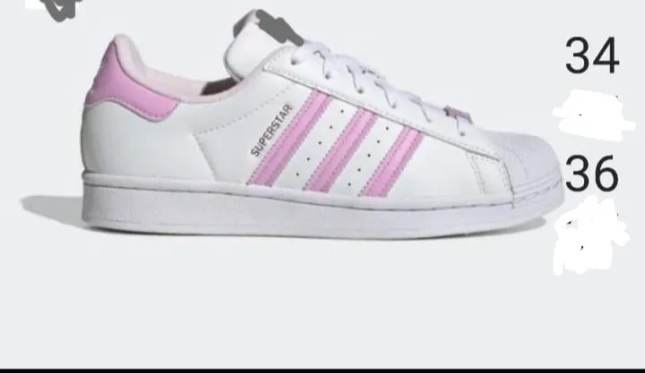 TÊNIS ADIDAS FEMININO - BRANCO COM ROSA