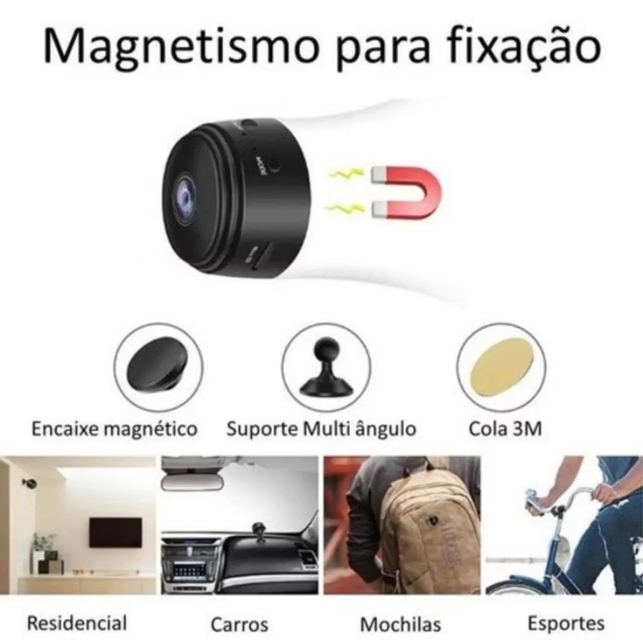 Mini Câmera de Segurança Wi-Fi HD - Filmadora Espiã - Foto 4