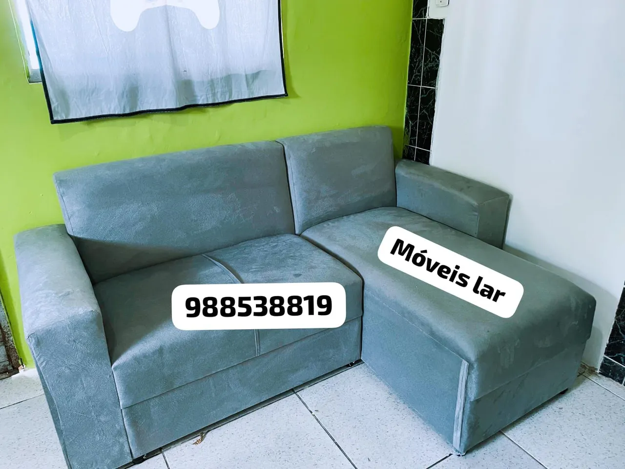 Sofá com chaise