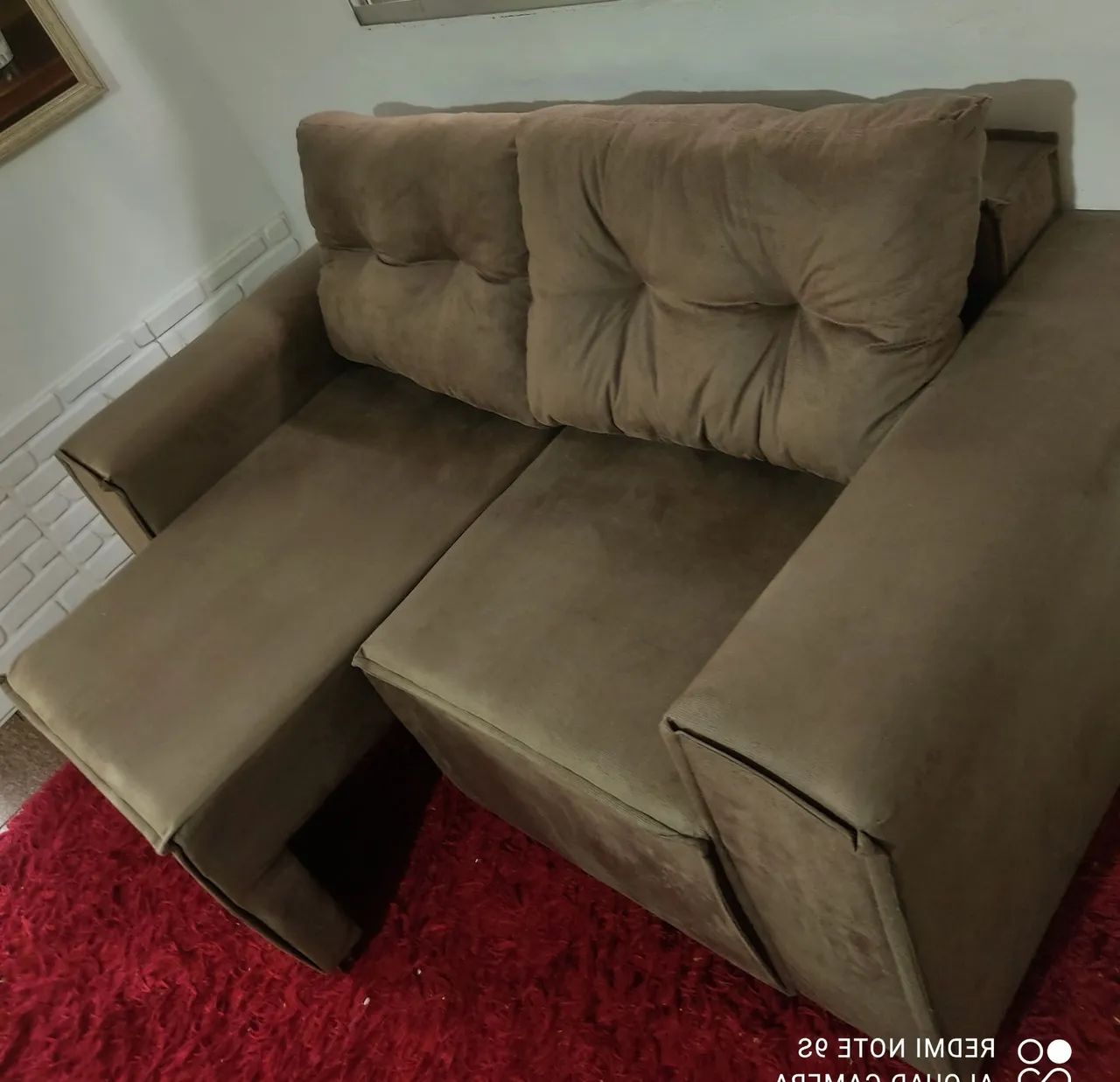 Sofá retrátil 2 lugares em suede.Entrego grátis HOJE.. - Foto 3