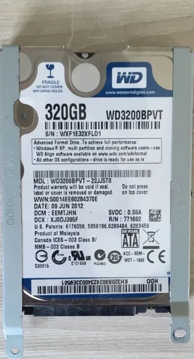 HD de NOTEBOOK 320 gb samsung / seagate / wd - Foto 4