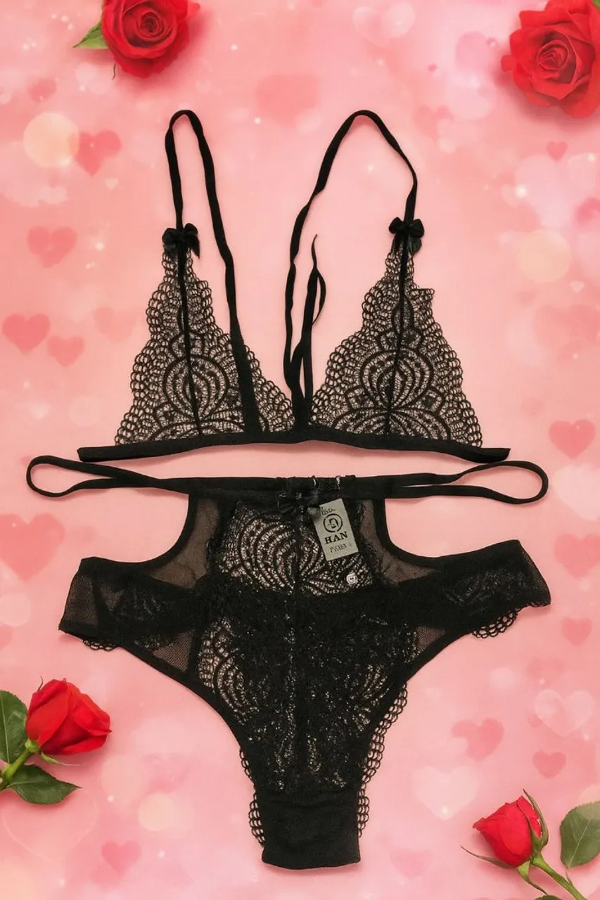Conjunto de lingerie rendada