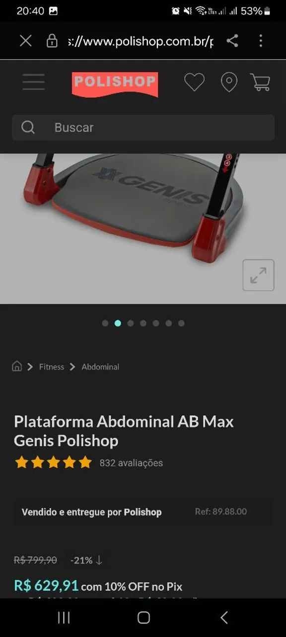 Aparelho de Abdominal Genius Fitness - Foto 4