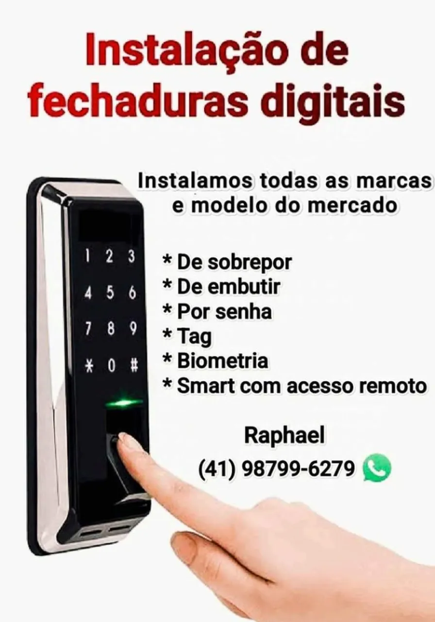 Instalação e manutenção de fechaduras Digitais (eletrônicas)