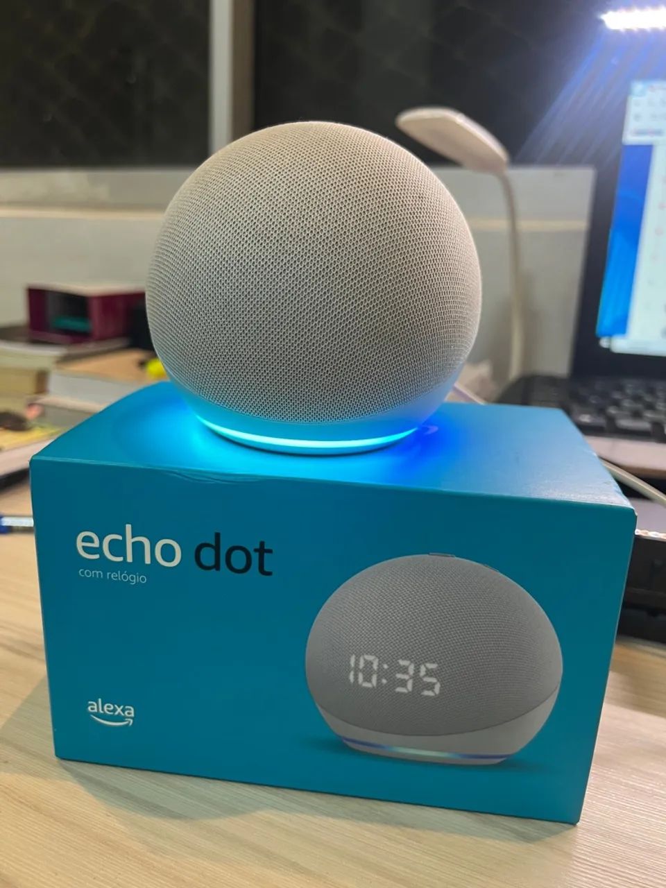 Alexa echo dot 4?geração com Relógio  - Foto 2