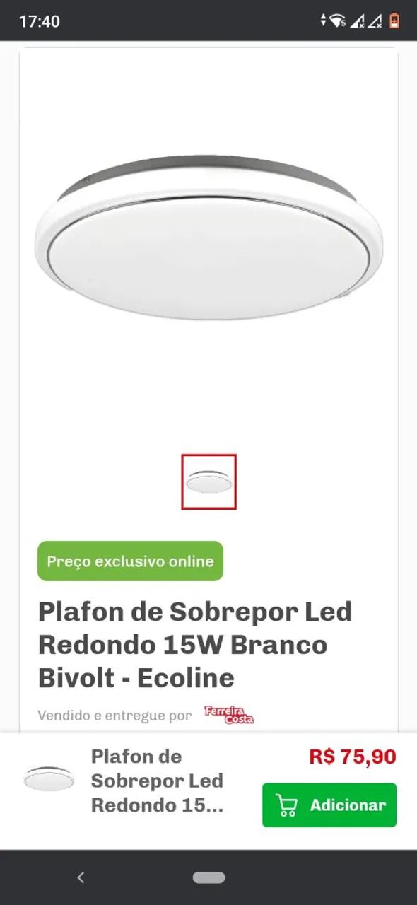 Paflon Led de Sobrepor Ecoline - Foto 2