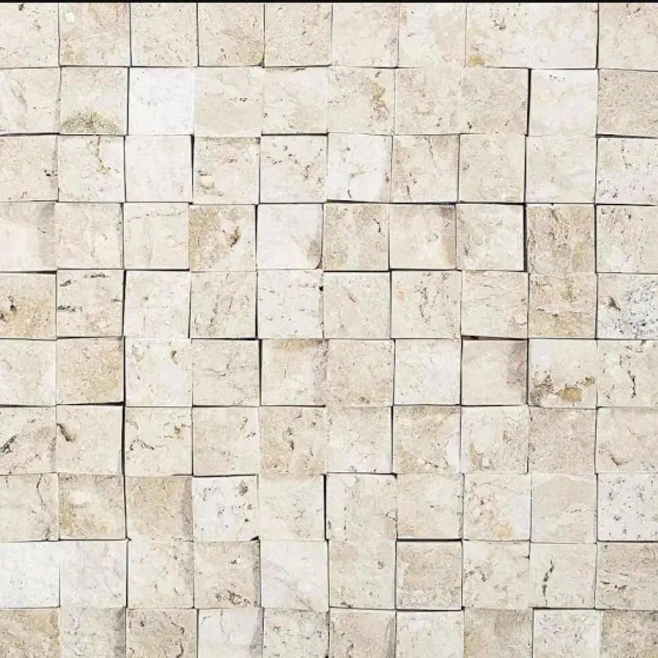 Revestimento mosaico Canjica Travertino