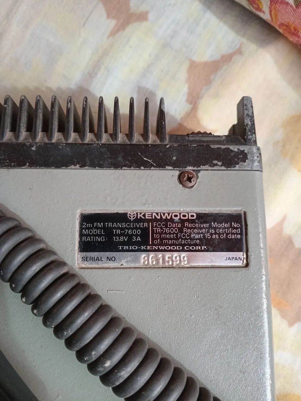 Rádio vhf Kenwood TR-7600 p/arrumar ou sucata - Foto 2