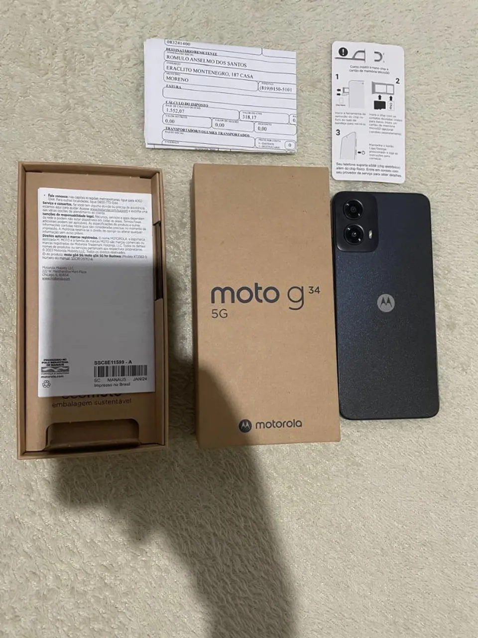 MOTOROLA G34 5g - 128 giga