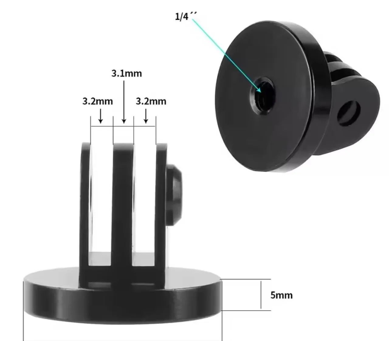 Cabeça de tripé para Gopro 