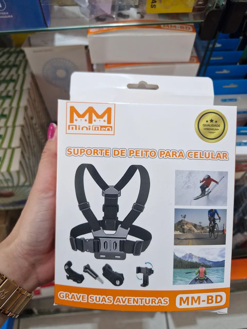 Suporte peitoral para Celular Câmera Vídeo