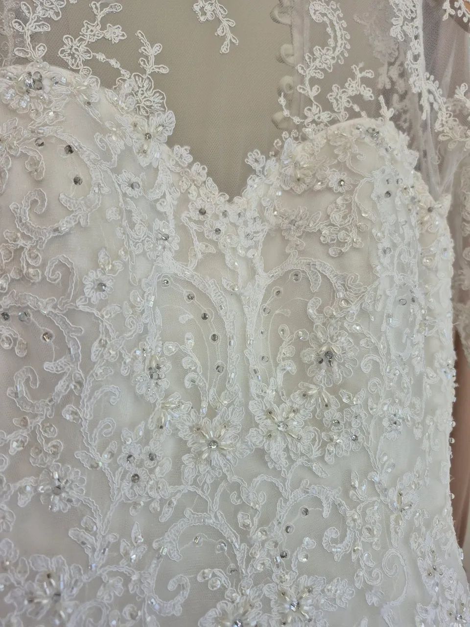 Vestido De Noiva Sereia Mangas - Foto 2