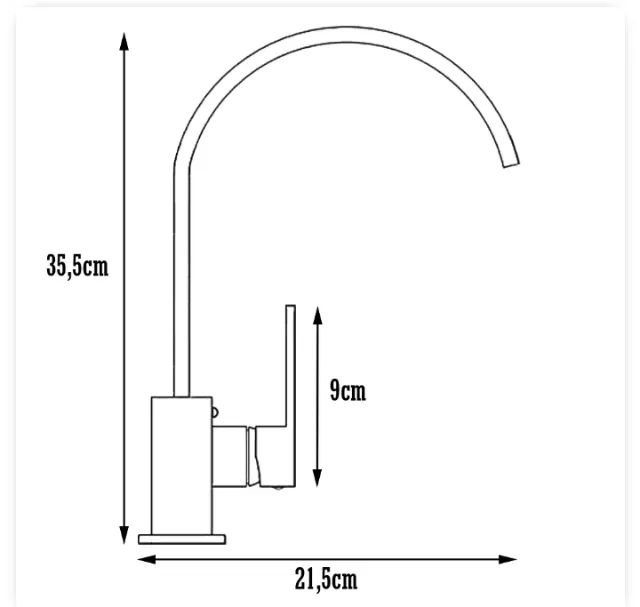 Torneira de bancada quente e frio importada giratória cromada  - Foto 2