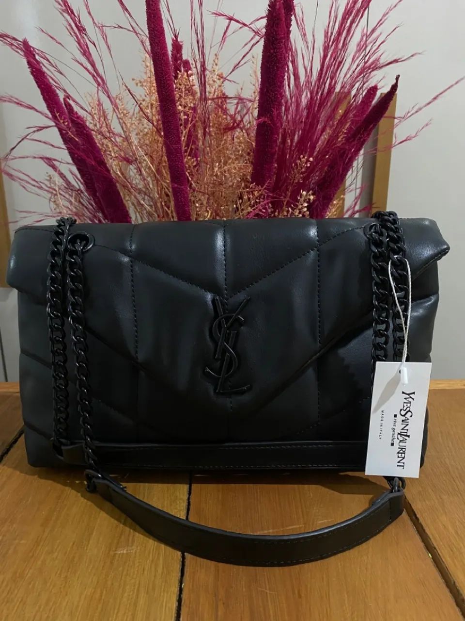 Bolsa Ysl de couro