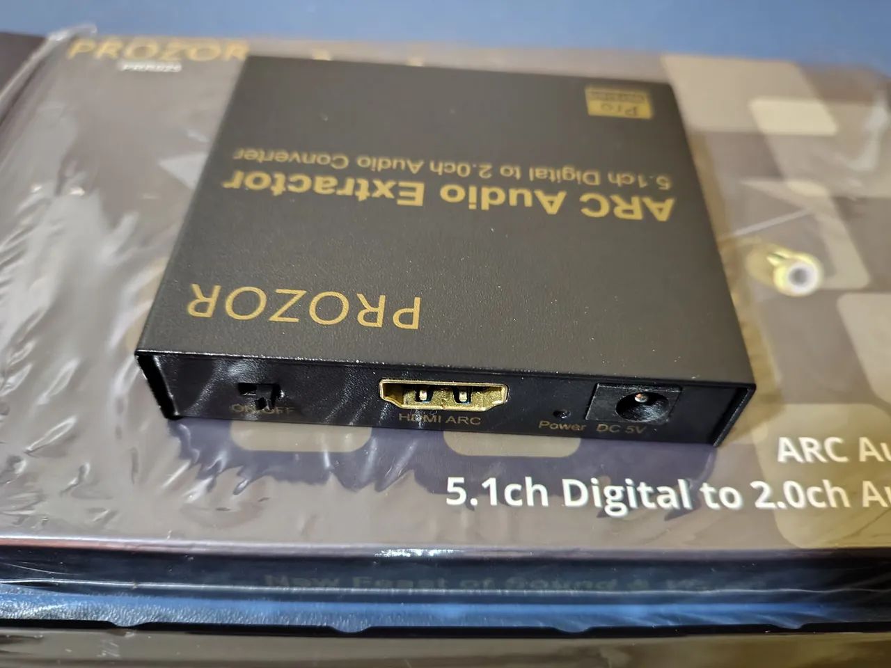 Conversor de Áudio PROZOR HDMI ARC p/ RCA Óptico - 5.1ch p/ 2.0ch - Novo na caixa - Foto 3