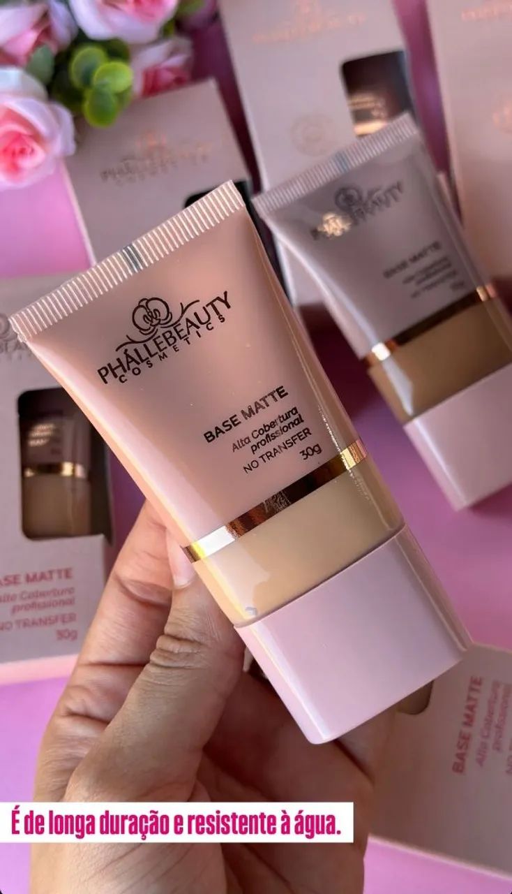 Base matte de alta cobertura phállebeauty 