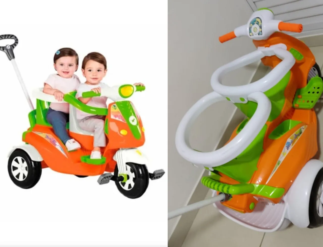 Carrinho de passeio para 2 bebês. Marca Calesita. Excelente opção para levar seus bebês. 
