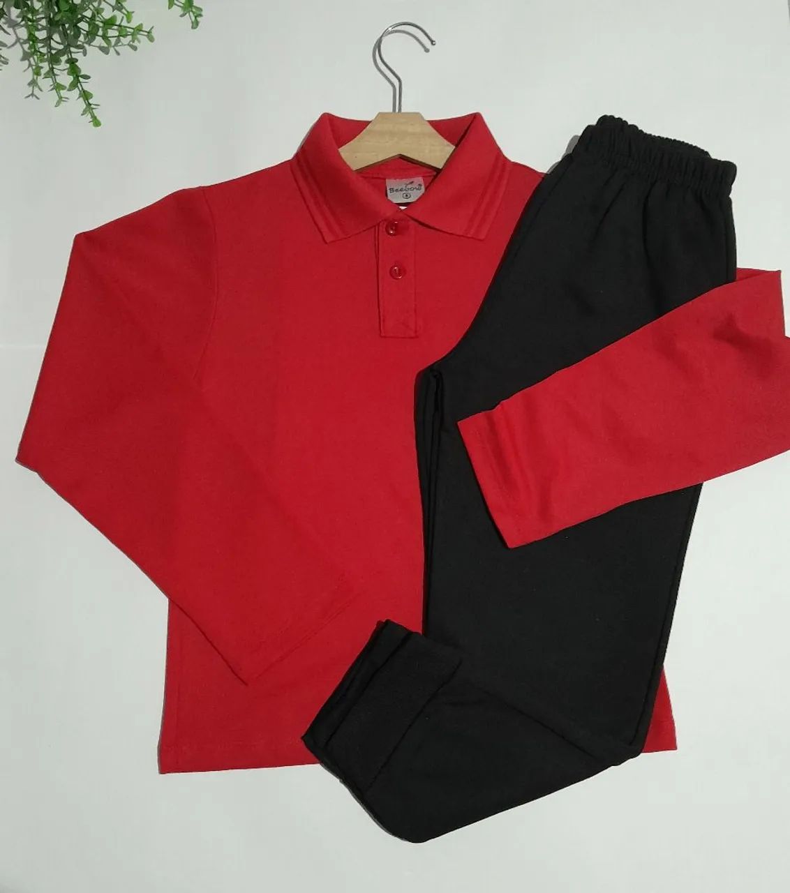 Conjunto infantil - Camisa Polo e Calça de Moletom