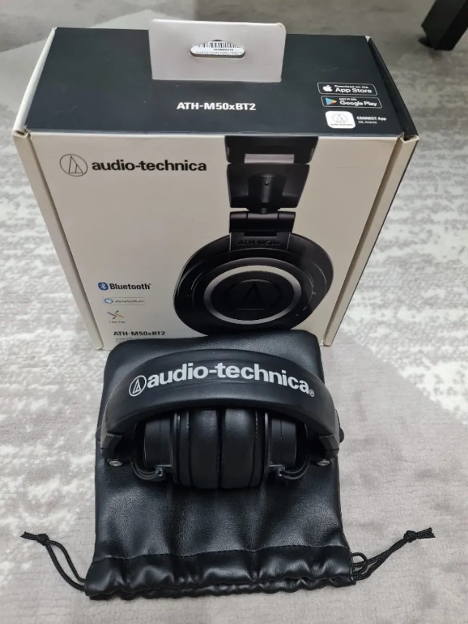 Fone de Ouvido Audio-technica Ath-m50xbt2 Bluetooth Preto