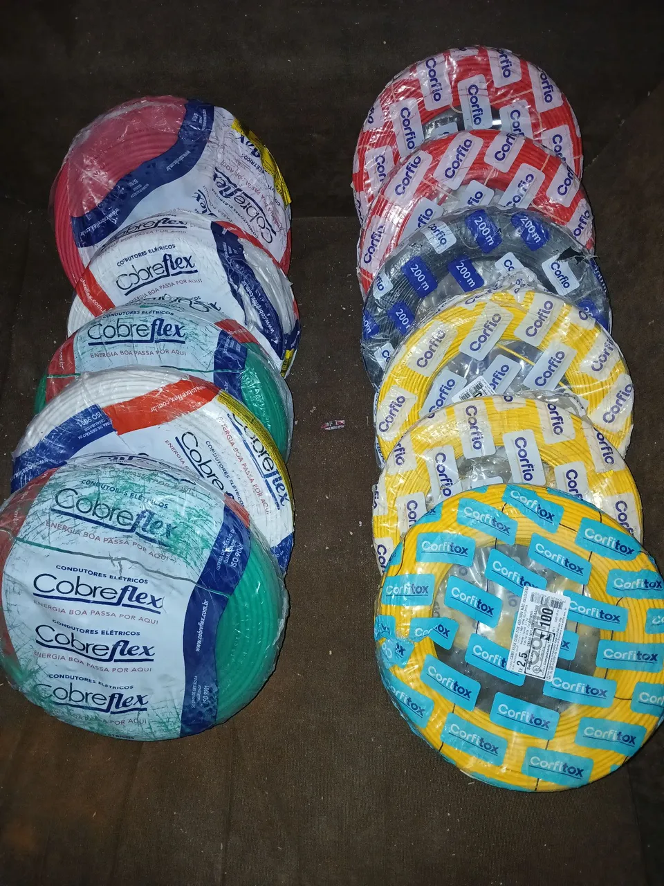 Cabos Elétricos CobreFlex e Corfio - Diversas Cores e Metragens
