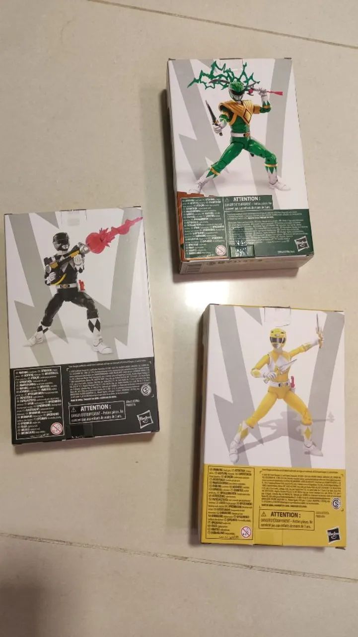 Caixas Power Rangers Lighting Collection - Verde, Preto e Amarela (Vazias) - Foto 2