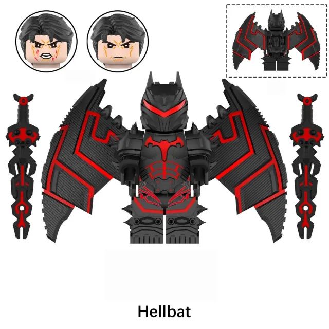  The Hellbat miniaturas de coleção minifigure Silver Black e Golden Moc Batman coringa - Foto 3