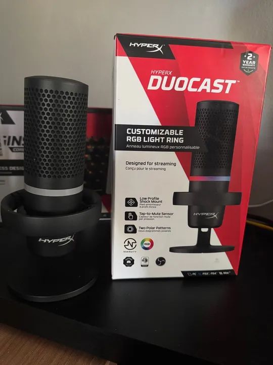 Microfone Gamer HyperX DuoCast Rgb - Foto 2