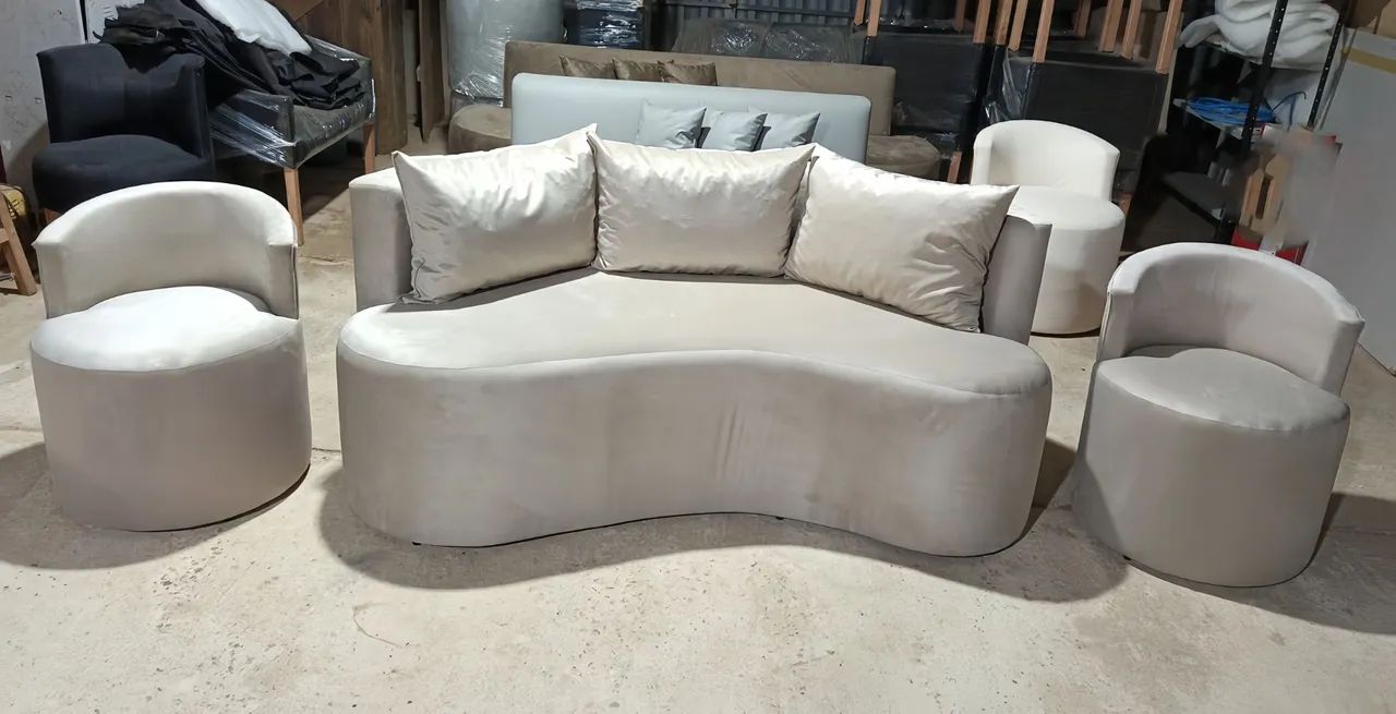 Sofá curvo modelo orgânico com 2.10m - Foto 2