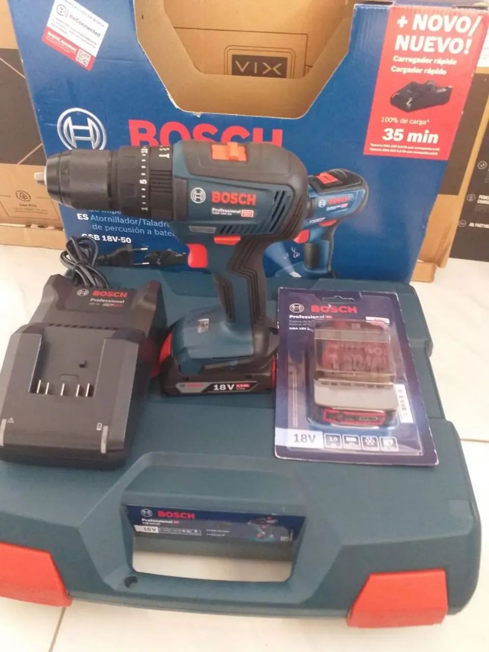 Furadeira/Parafusadeira de Impacto Bosch GSB 18V-50 - Foto 6