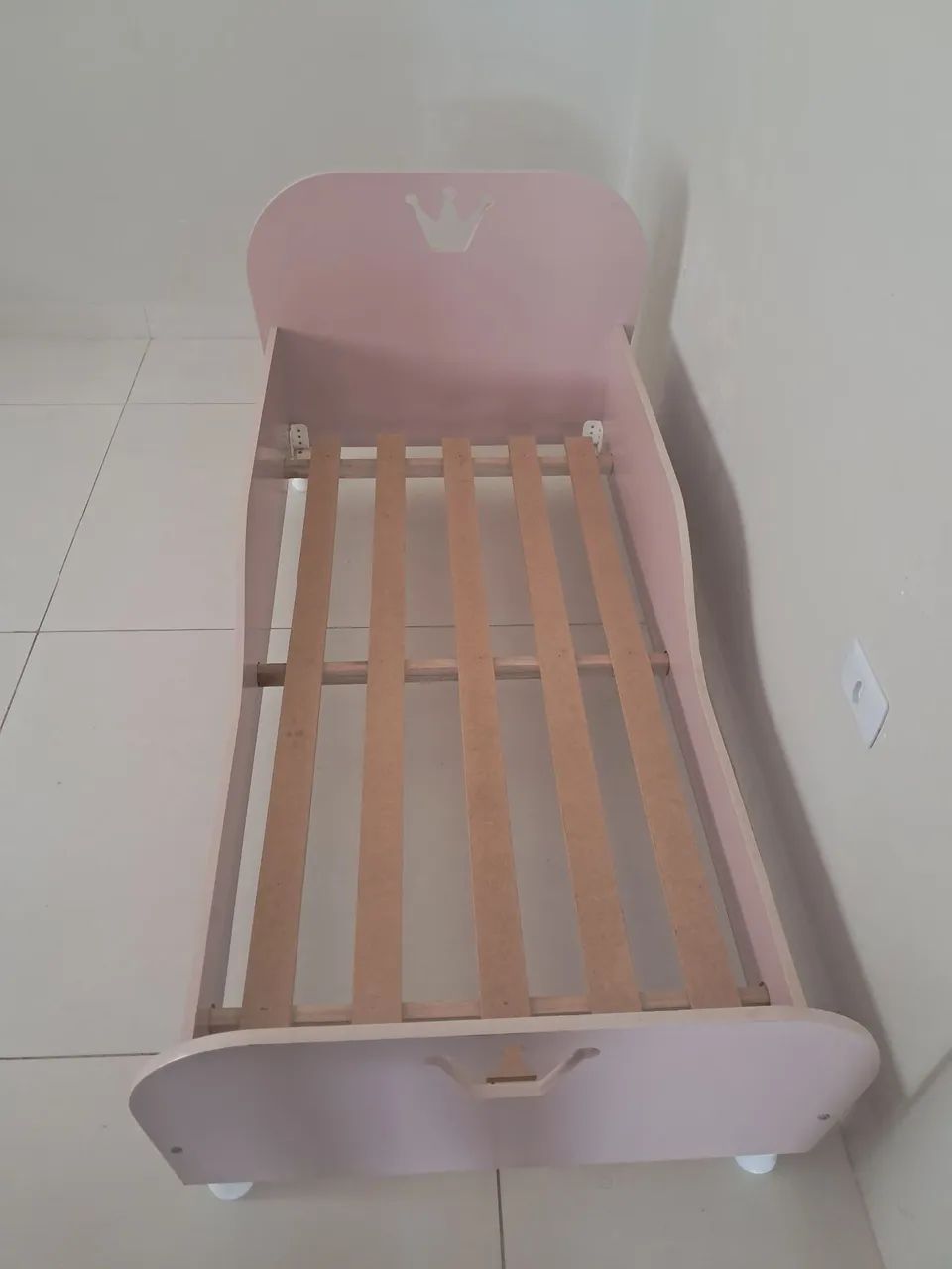 Cama Infantil Princesa com Colchão - Rosa, MDF, Excelente Estado - Foto 2