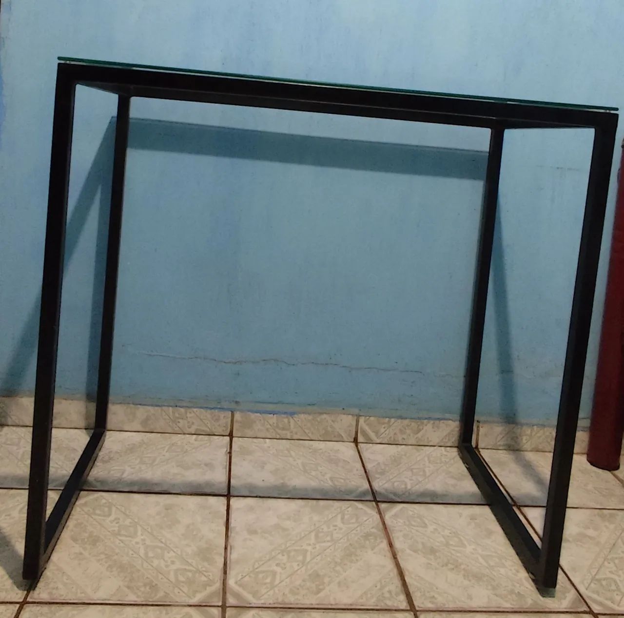 Mesa de Escritório de ferro e Vidro - Foto 4