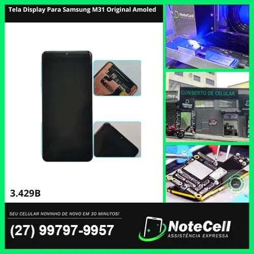 Tela Display Para Samsung M31 Original Amoled- Instalação Expressa Em 30m!