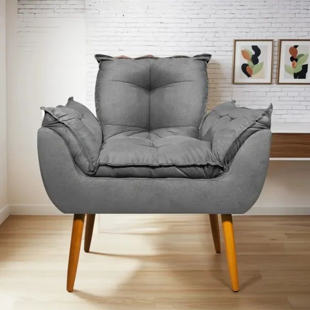 Poltrona Decorativa Opalla Para Sala Novo direto da fabrica