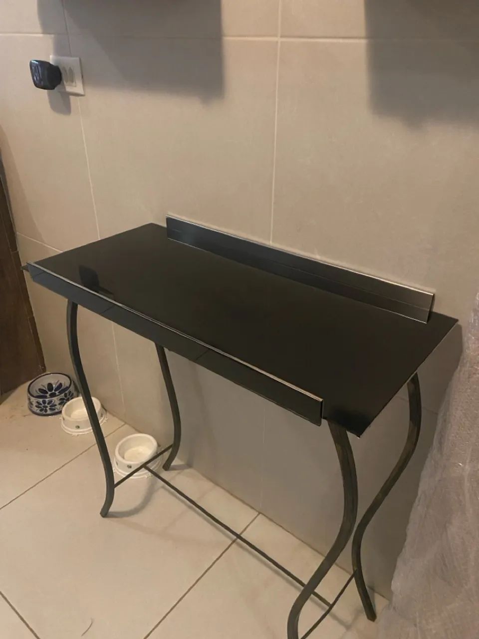 Mesa de apoio, lateral, bar com tampo de vidro - Foto 2
