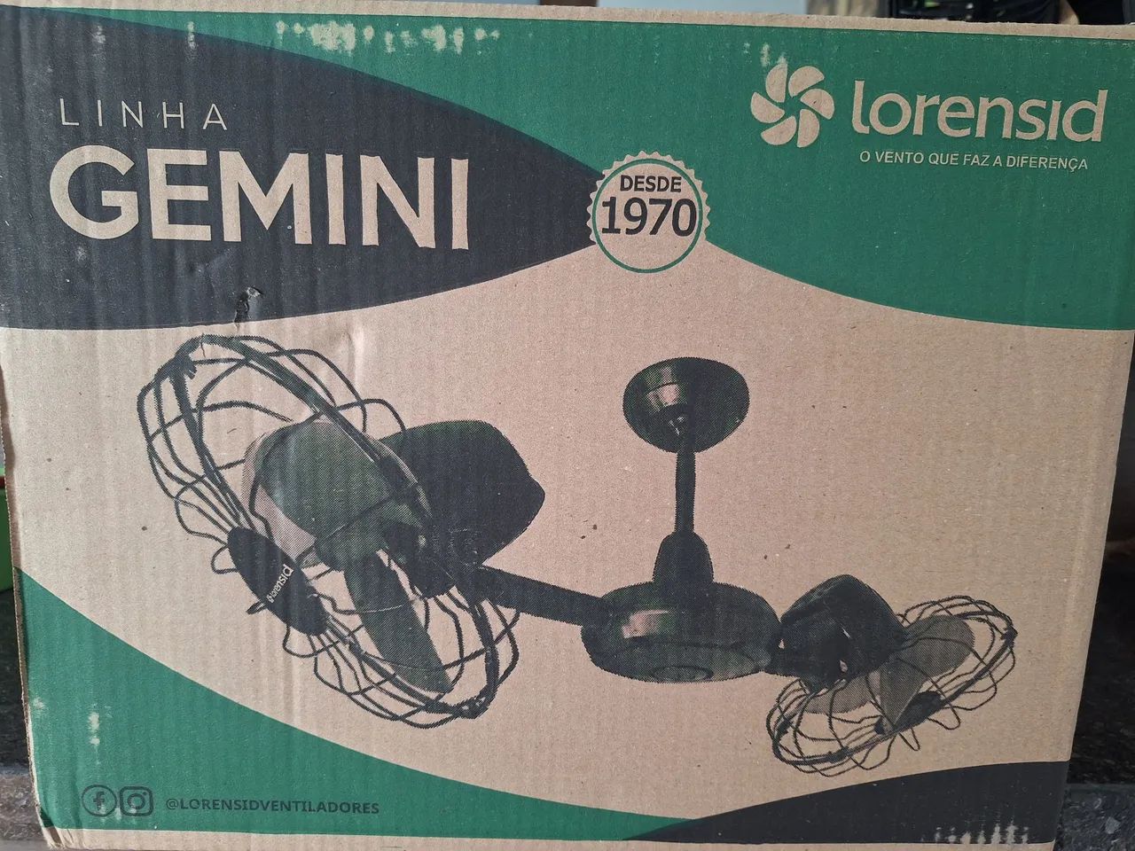 Ventilador de Teto Loren Sid Gemini - Novo