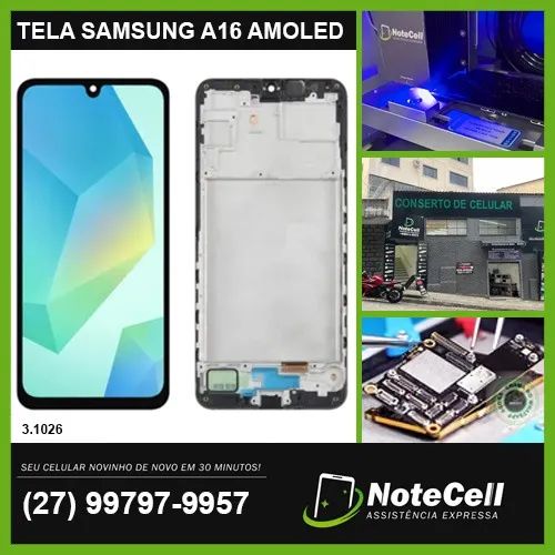 Display/Tela Samsung A16 AMOLED Original Bordas Finas com Aro - Instação em 30 Minutinhos!