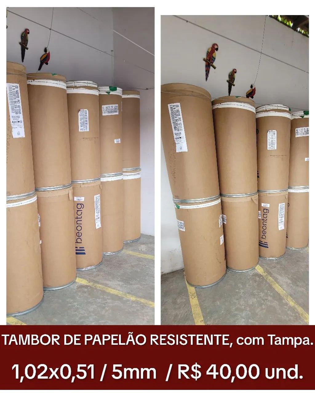 TAMBOR DE PAPELÃO RESISTENTE 64728515636995120
