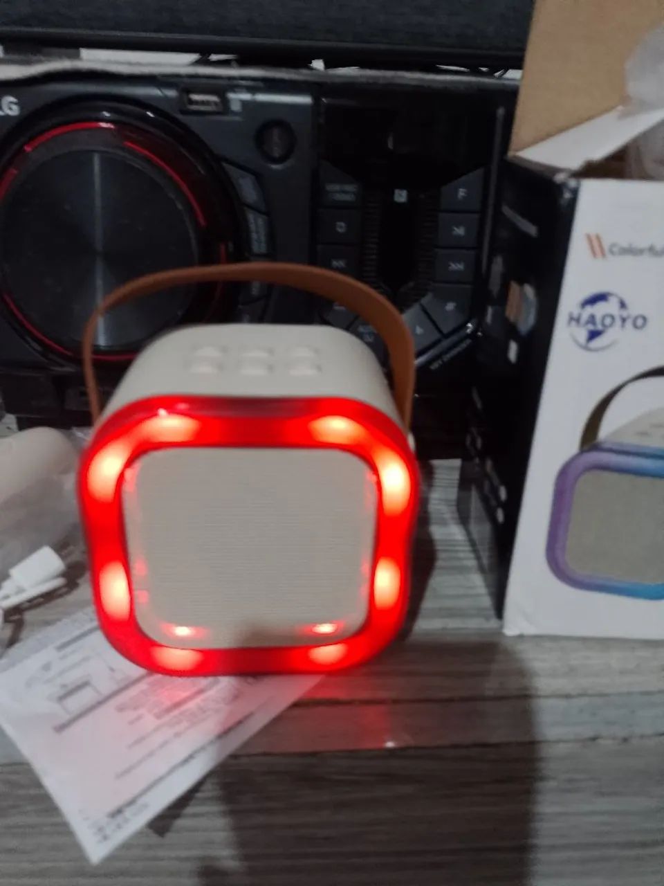 Speaker K12 RGB karaoke ,muda voz - Foto 4
