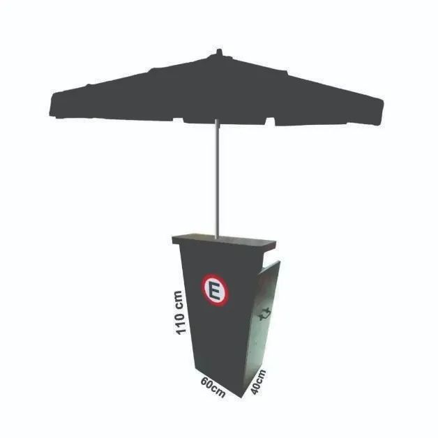 Balcão Valet Profissional + Guarda sol 2mt ( logo 30x30 Cortesia)